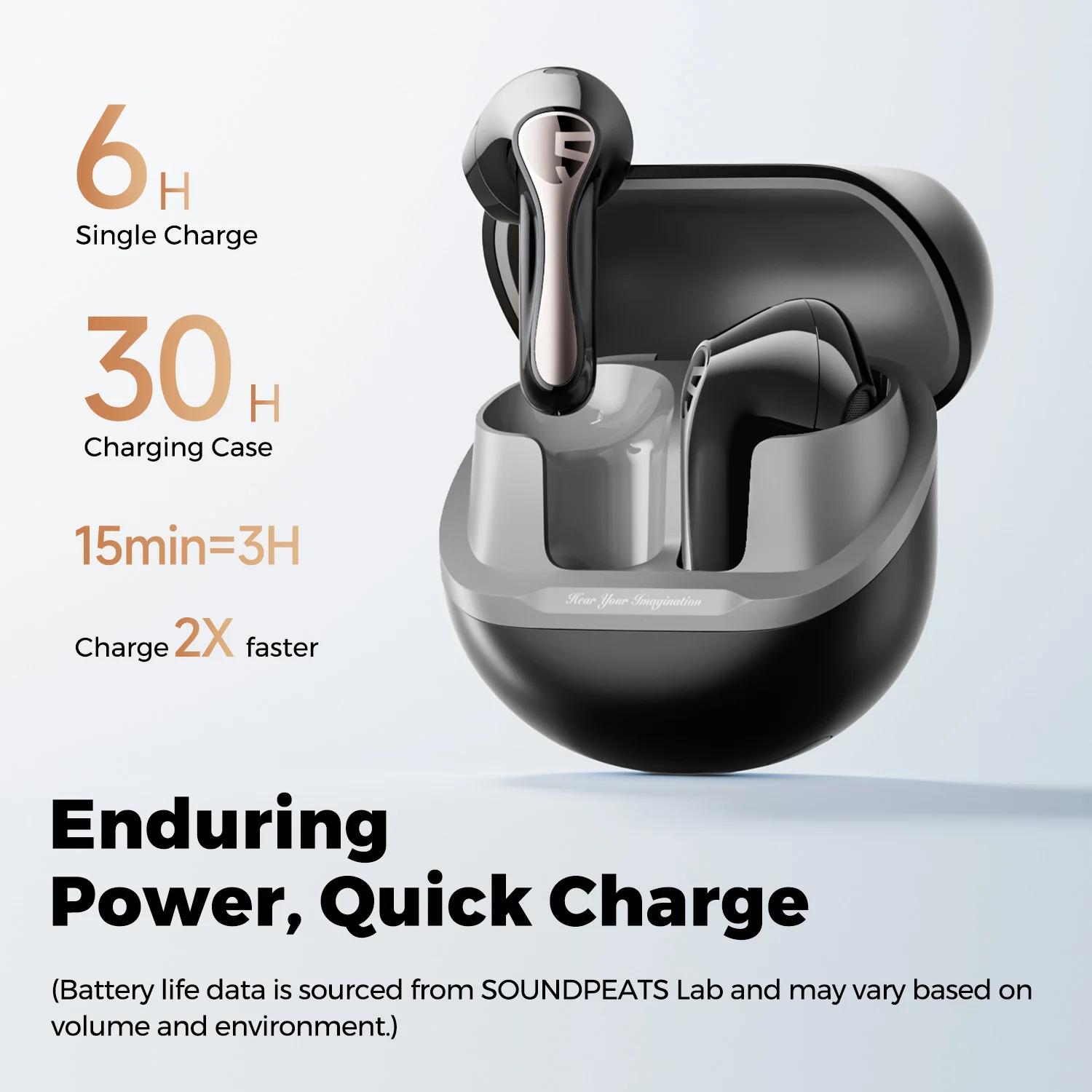 SoundPEATS Air5 Lite Bluetooth V5.4 écouteurs LDAC haute résolution Audio sans fil écouteur, pilote 