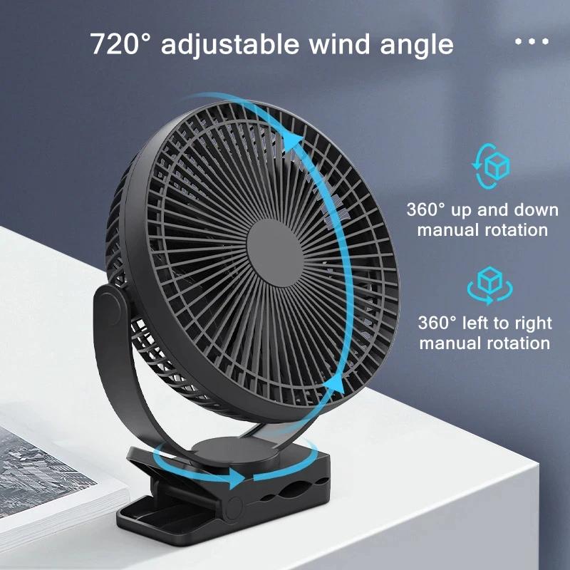 USB charge maison chambre Table ventilateur électrique sans fil 10000mAh batterie voyage en plein ai