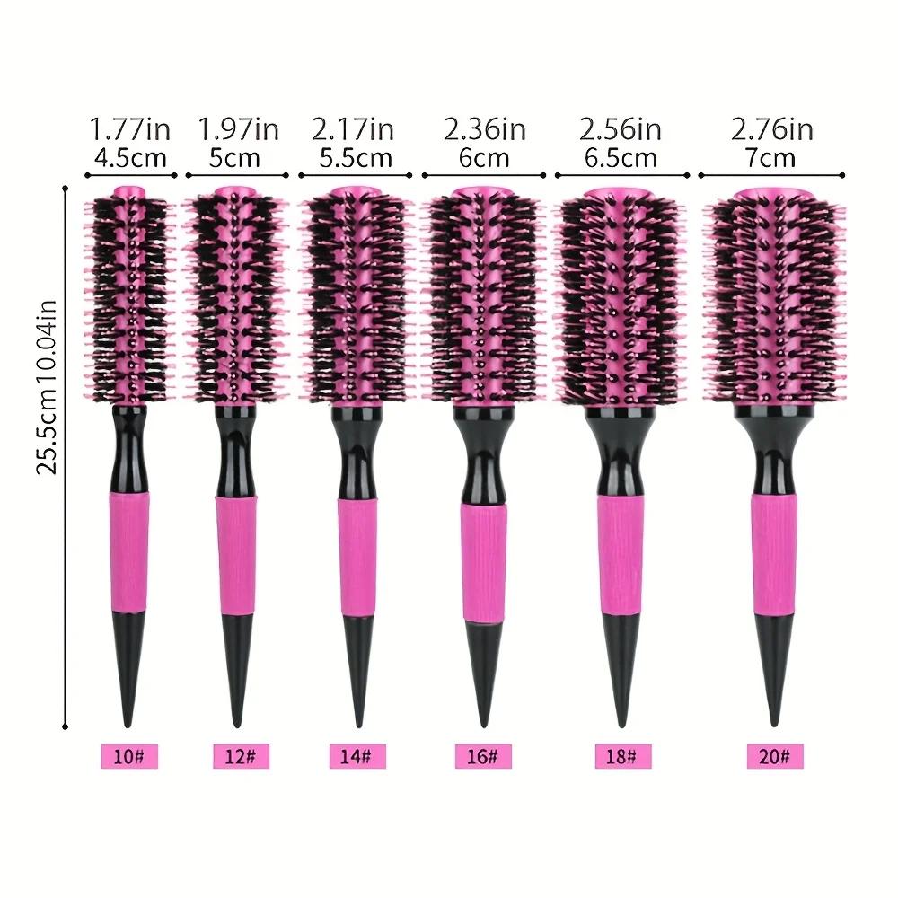 6 pièces/rose tube d'aluminium rouleau peigne ensemble boucle intérieure poire chaude, haute tempéra