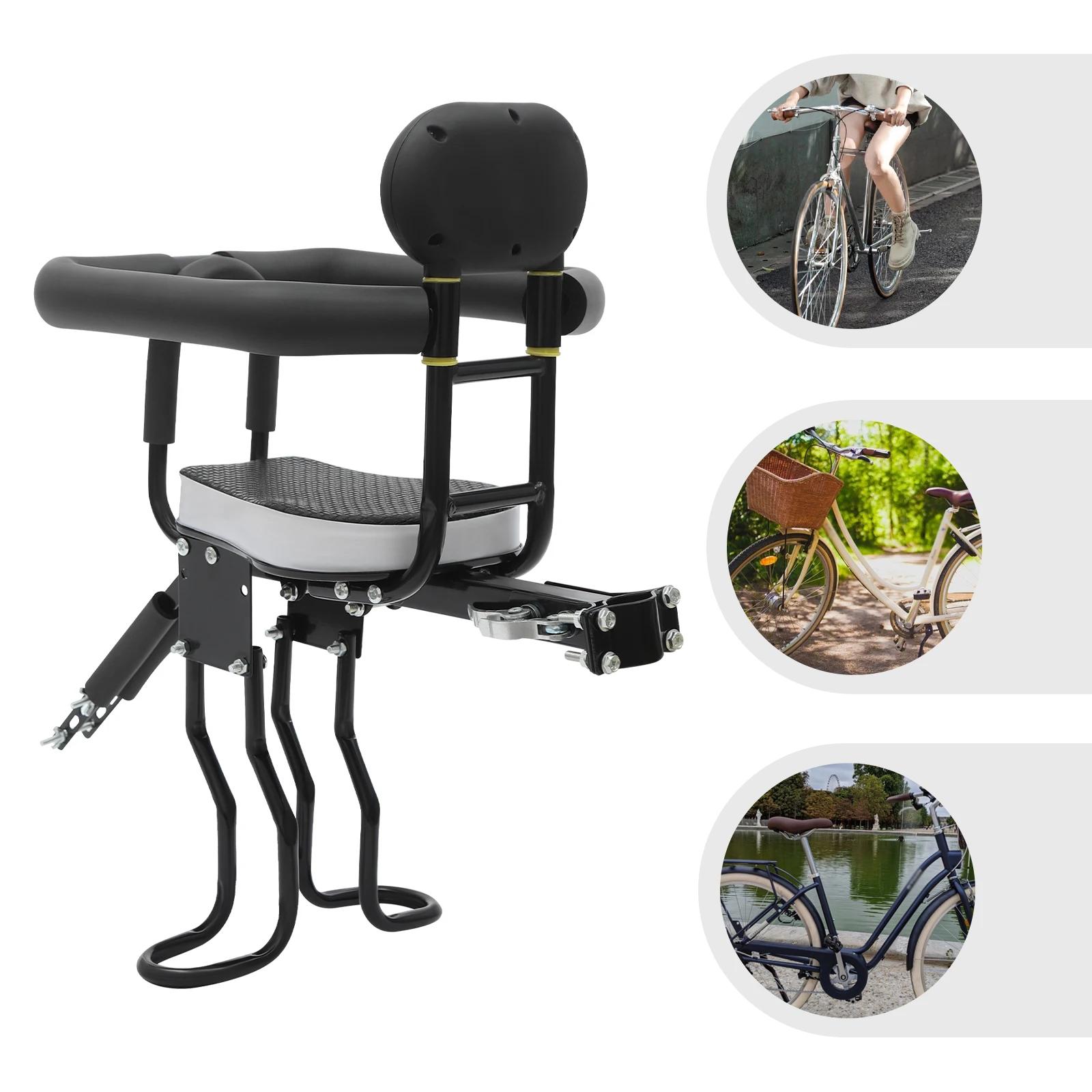Siège de vélo avant pour enfant, avec main courante et support pour pédales, pour les enfants de 1 à