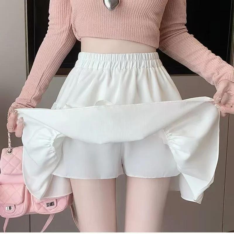 Mini jupe princesse blanche Chic coréenne Y2K pour fille, jupe à plusieurs niveaux de style Ballet, 
