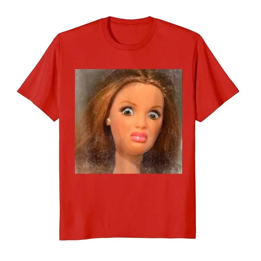 Drôle dégoûtant poupée visage Meme T-shirt pour hommes femmes t-shirts à manches courtes hauts chemi