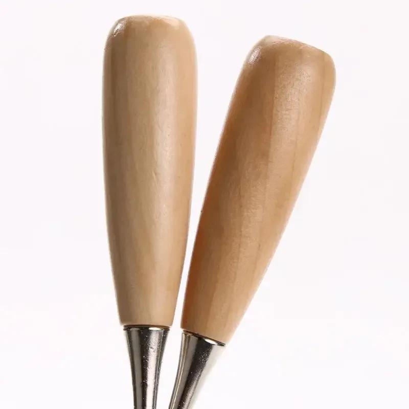 Jolie çon de couture en cuir avec manche en bois, kit de couture, accessoires d'outils, artisanat du