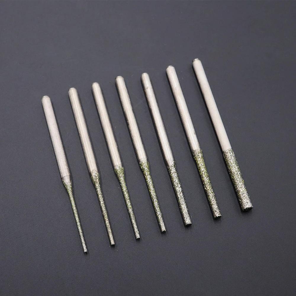 100 pièces ultralong diamant meulage bits tige 2.3mm trou de forage forets petites forets 0.8mm-2.5m