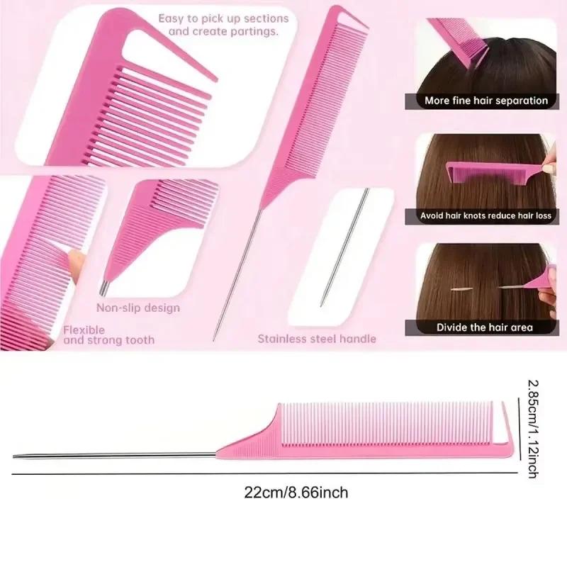 Ensemble d'outils pour cheveux, peigne creux à coussin d'air, Massage du cuir chevelu, peigne à queu