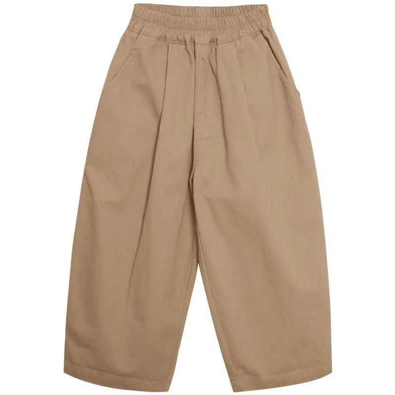 Pantalons de printemps pour enfants, style coréen, couleur unie, pantalons décontractés pour garçons