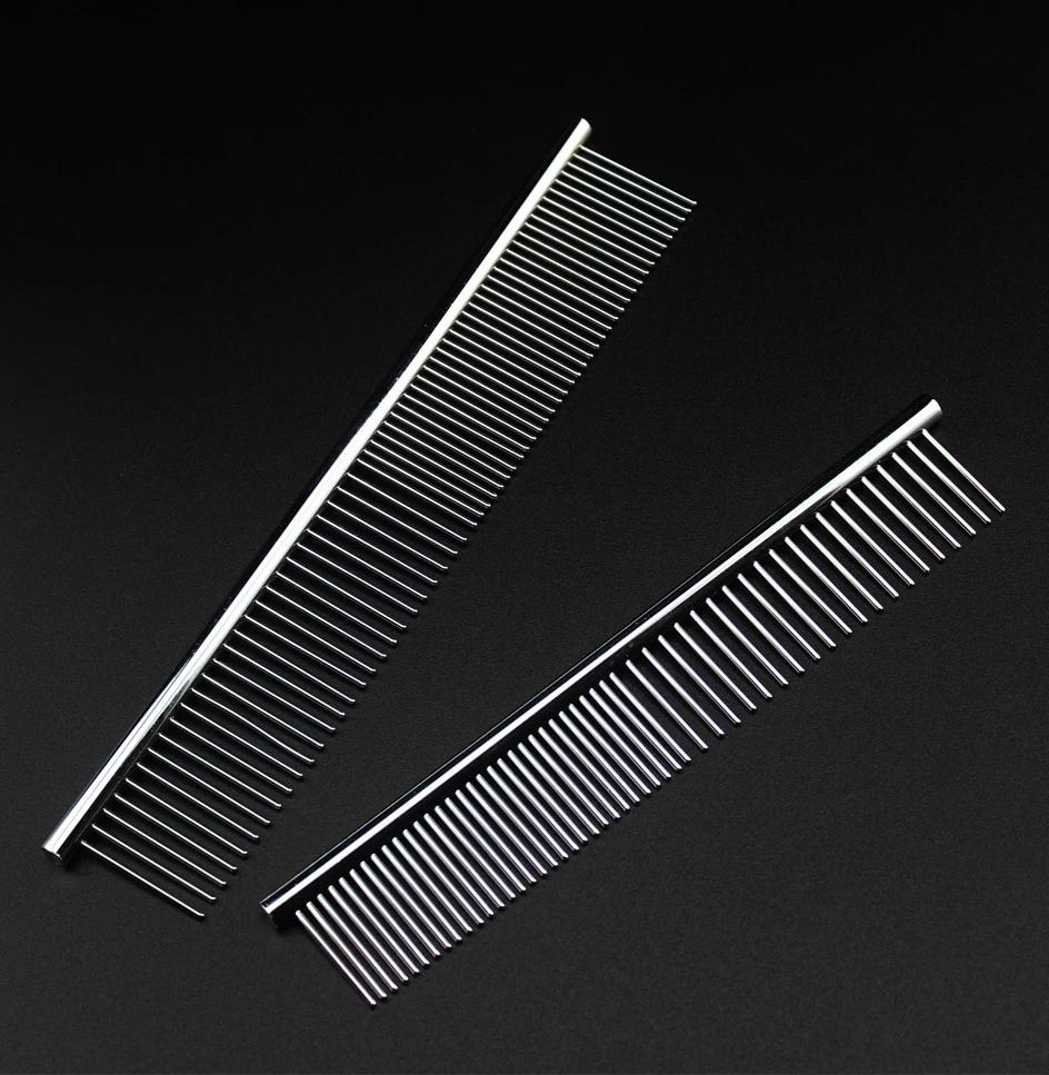 Peigne pour chien en acier inoxydable, brosse d'élimination des poils longs et épais, 16/19cm, peign