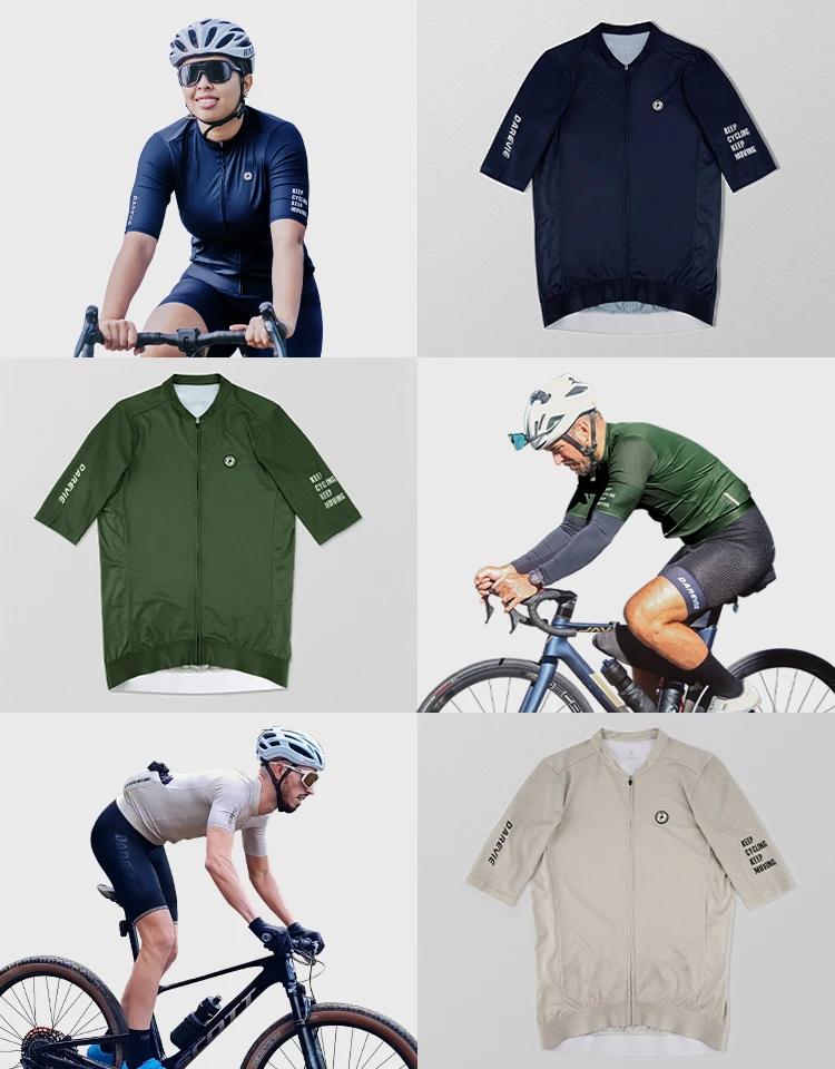 DAREVIE maillot de cyclisme petite taille SPF 50 + hommes femmes maillot de cyclisme mode vélo maill