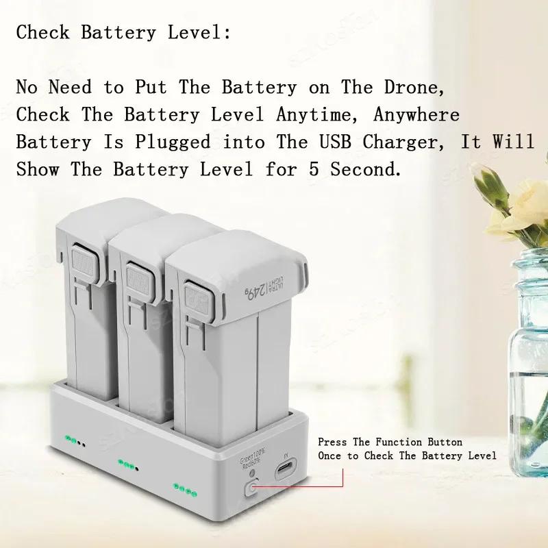 Hub de charge bidirectionnel à trois canaux pour DJI Mini 5 Pro/Mini 4 Pro/Mini 3 Pro, chargeur de b