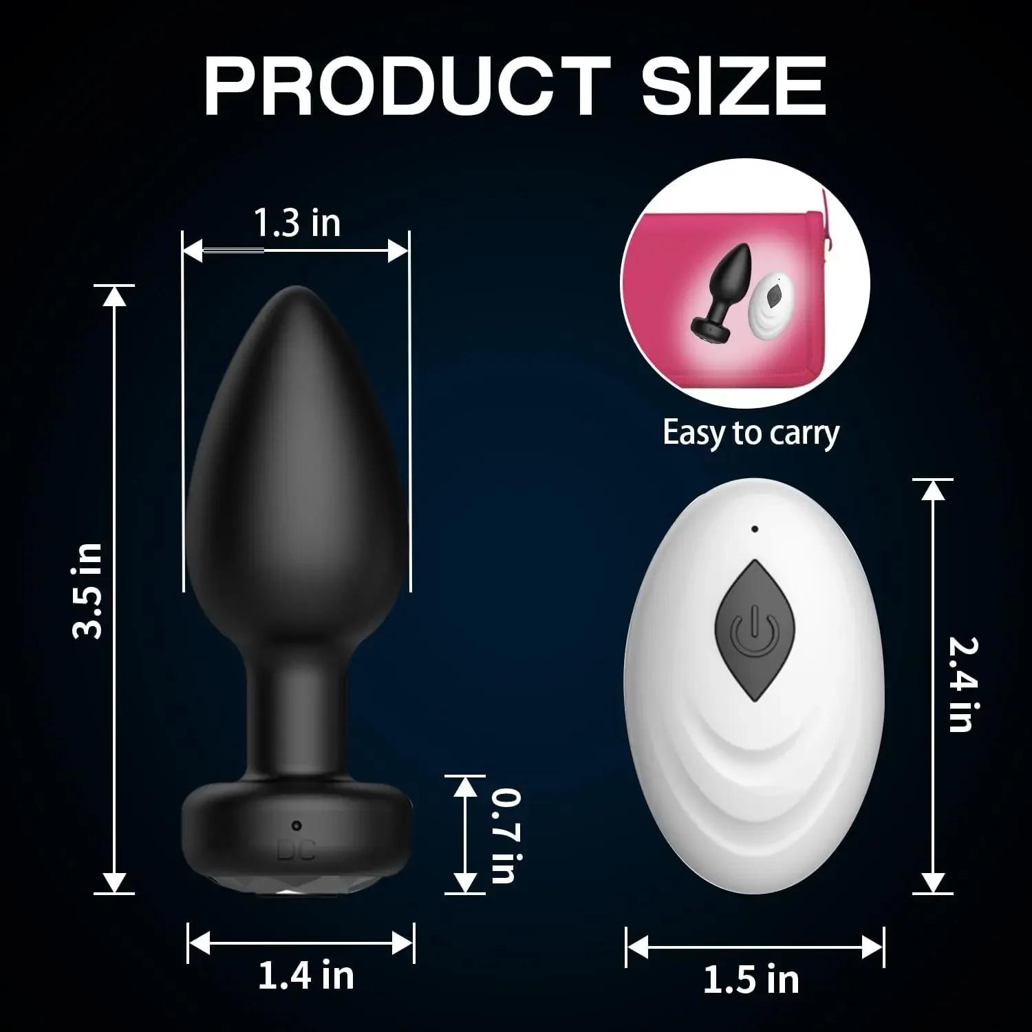 Vibromasseur anal télécommandé sans fil pour couple gay, plug anal, masseur de prostate, vibrateurs 