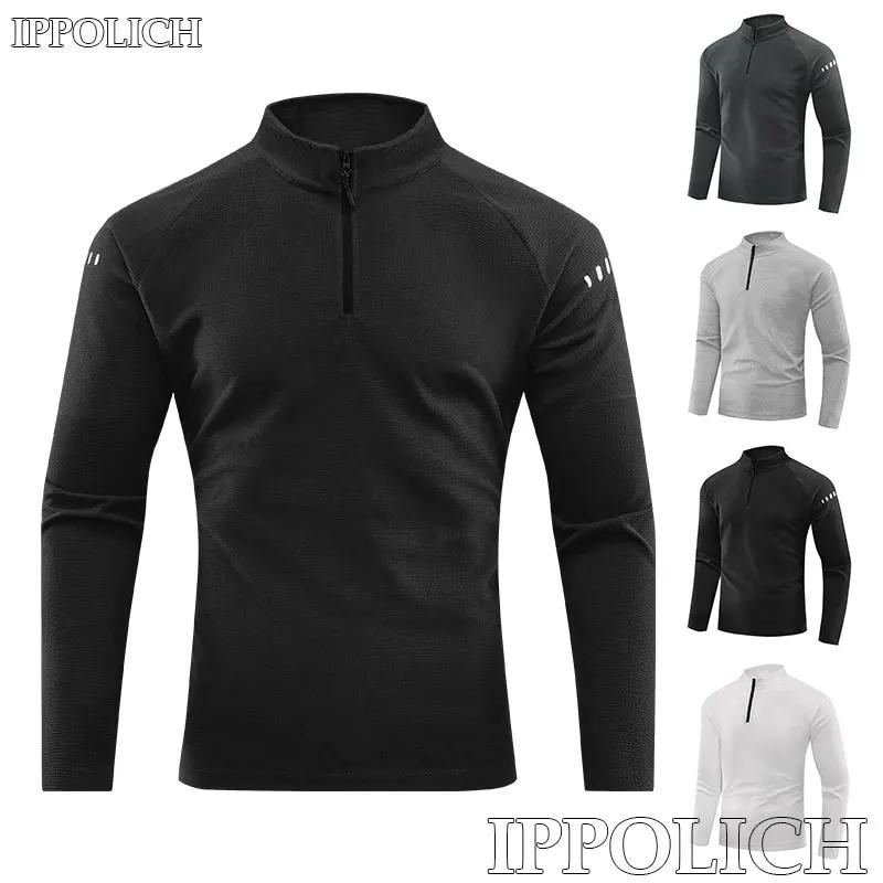 T-shirt réfléchissant manches longues homme sport - Manteau noir respirant gym jogging fitness