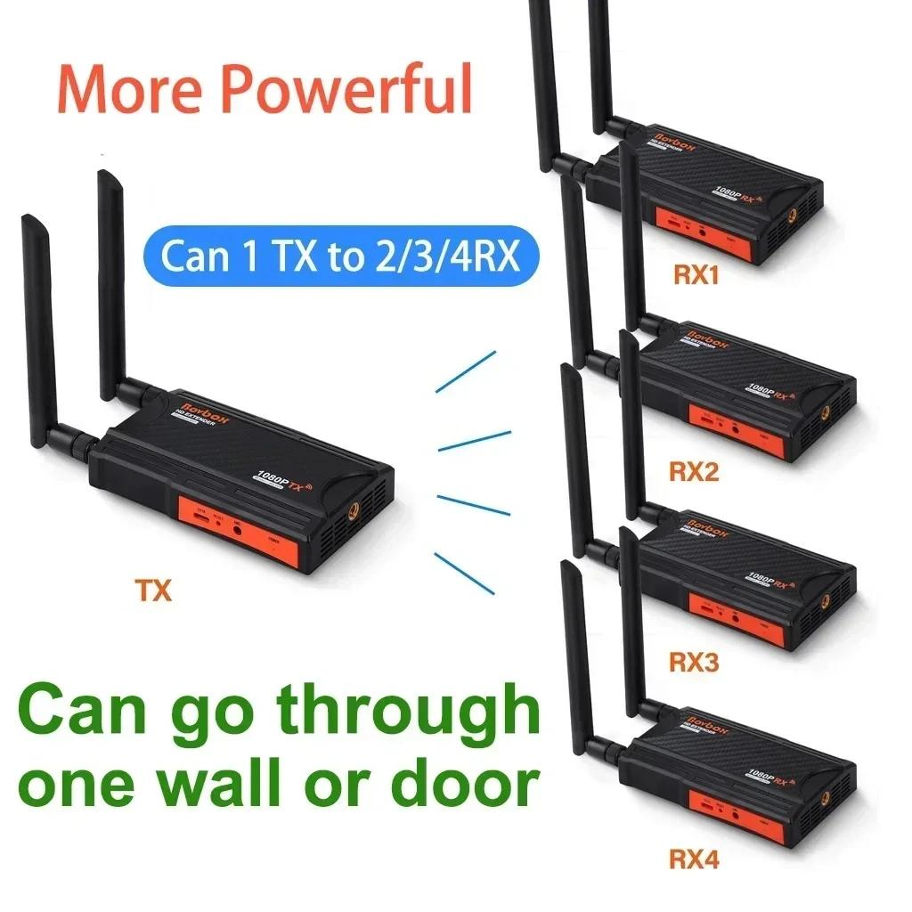 Adaptateur Wifi sans fil 200m, émetteur-récepteur vidéo, prolongateur HDMI 1x4 1 à 2 3 4 pour PS4 DV