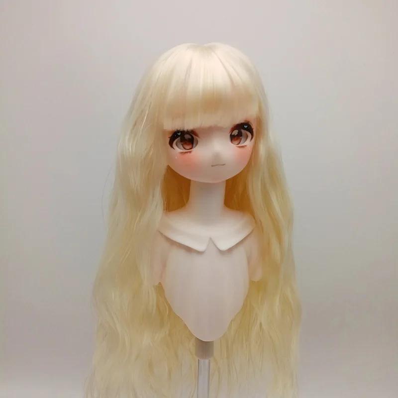 Perruque de poupée pour 1/6 et 1/4 et 1/3 Bjd, perruque longue bouclée avec frange, accessoires de j