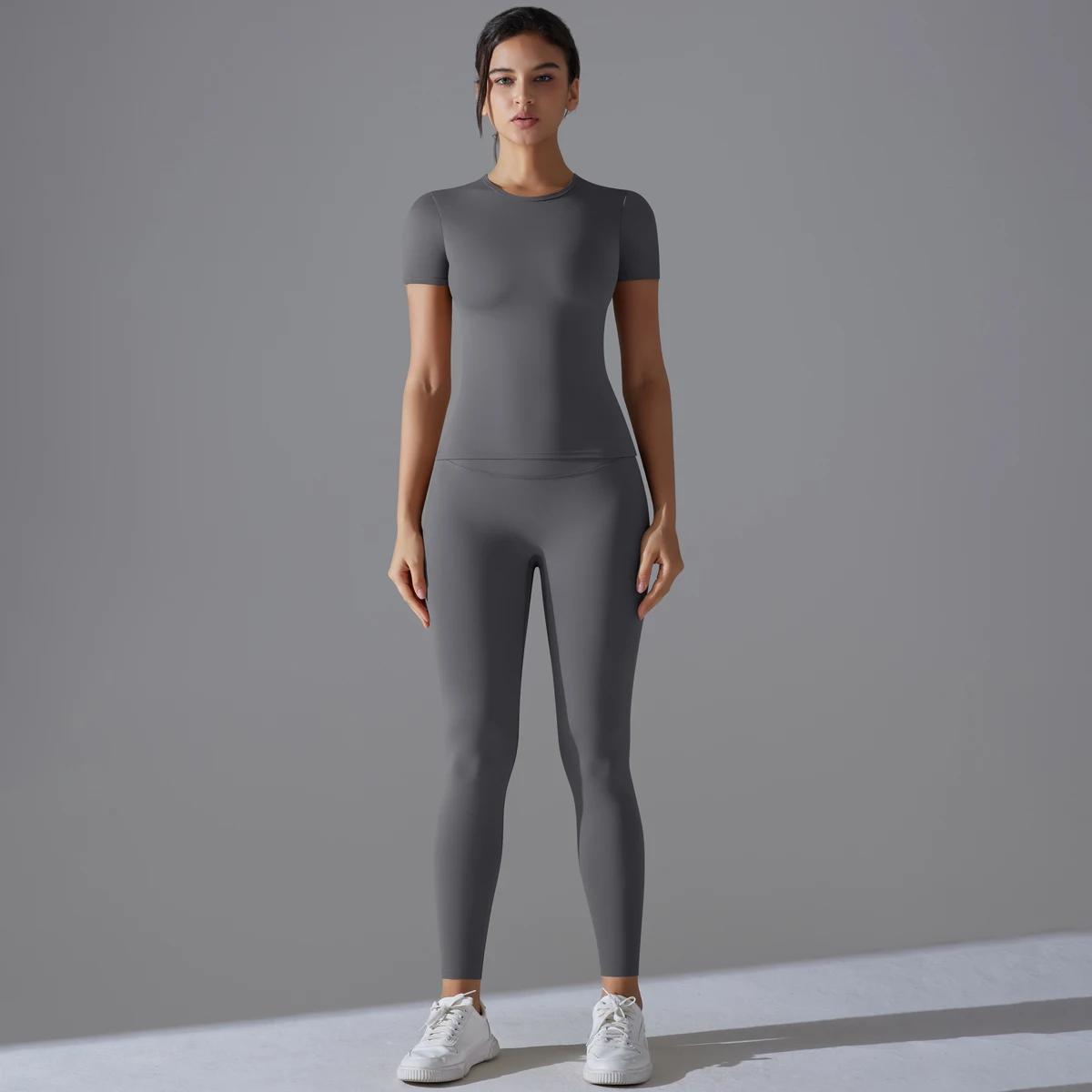 Ensemble de Leggings de gymnastique à séchage rapide, combinaison de Yoga, ensemble de sport, manche