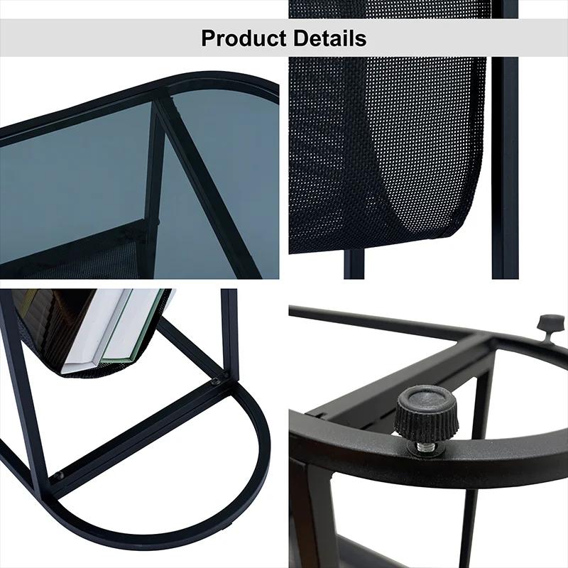 Petites Tables d'Appoint promenales en Verre, Petit Espace de Salon avec Magazines, Espace de Rangem