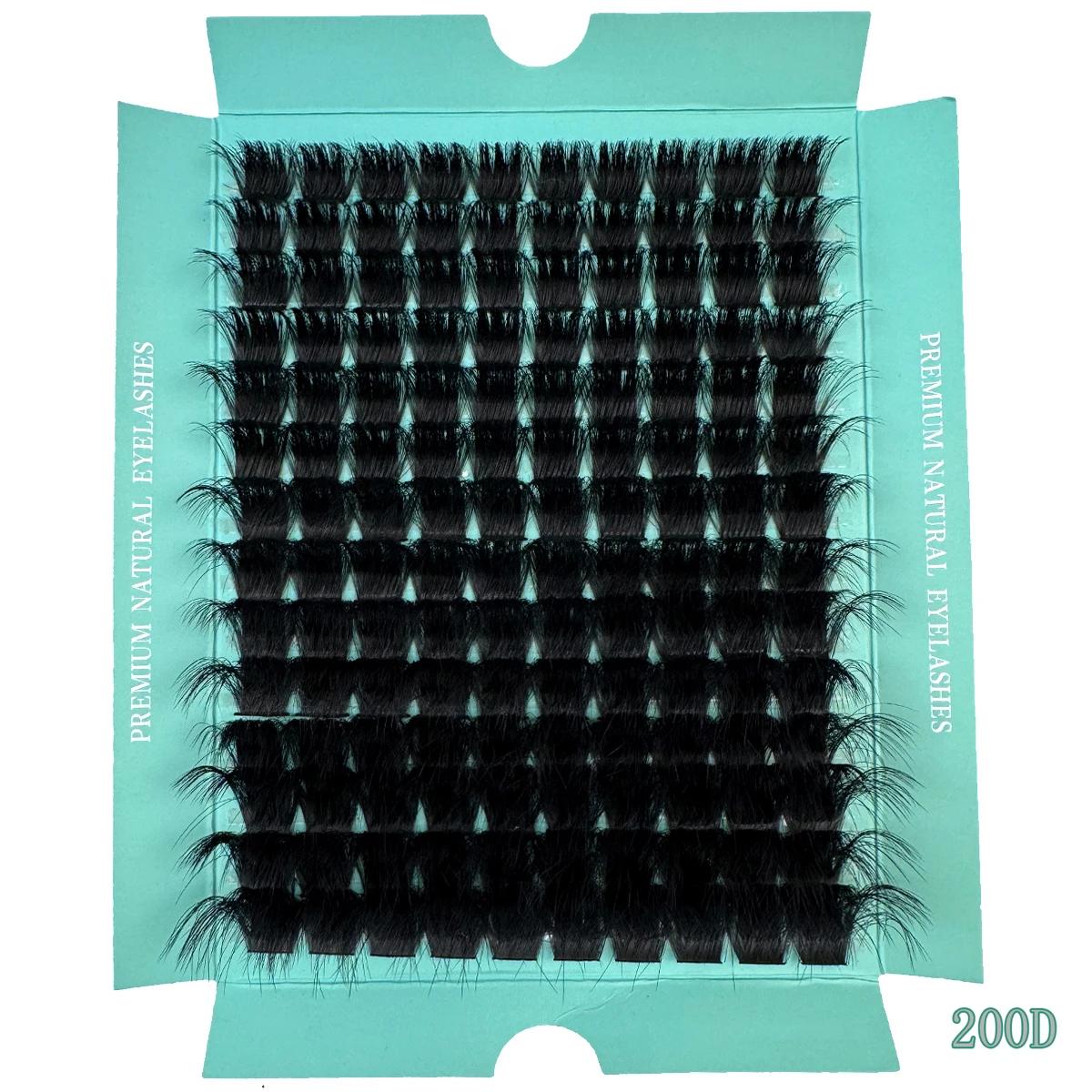 60D-200D 8D moelleux bricolage Cluster cils 8-20mm Extension de cils mélangés 0.07mm russe D Curl ép