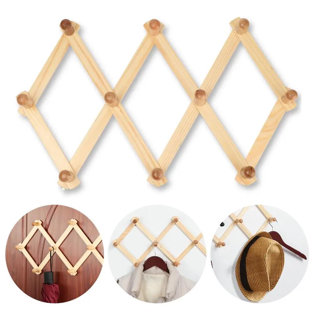 Étagère pliante décorative extensible, fixée au mur, articles divers, crochets de sac, de manteau, d