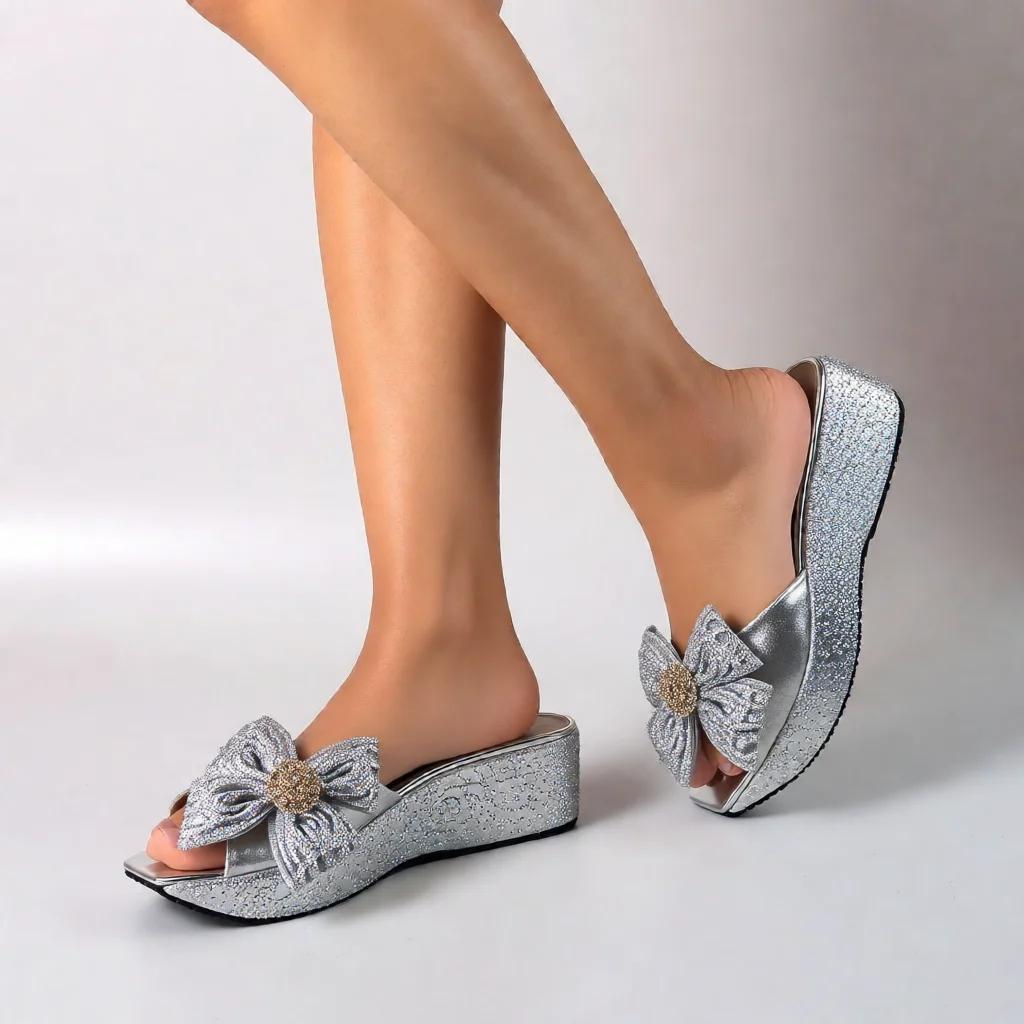 Dernier design – Chaussures de luxe à fleurs pour femmes, escarpins de soirée nigériens à talons hau