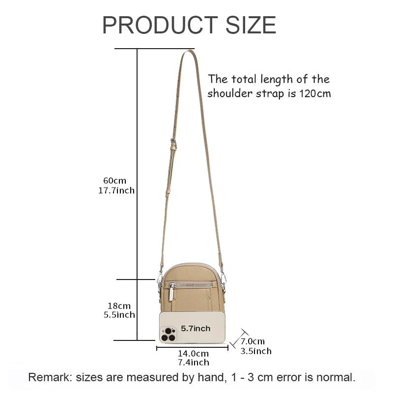 2025 nouvelles dames mode polyvalent Mini sac Mobile filles en cuir véritable porte-monnaie femmes d
