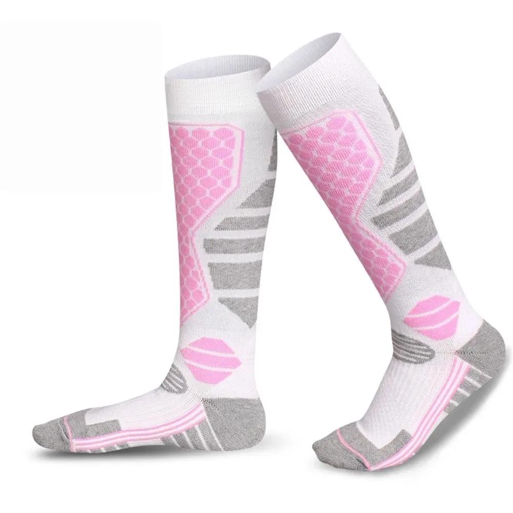 Chaussettes de ski chaudes d'hiver - Antidérapantes, épaisses, respirantes, type de compression - Sp
