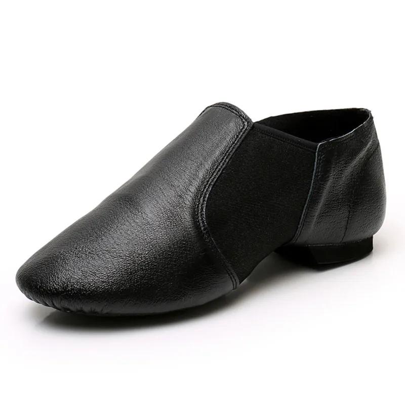 Chaussures danse jazz cuir véritable enfants adultes salsa ballet enfiler néo arch