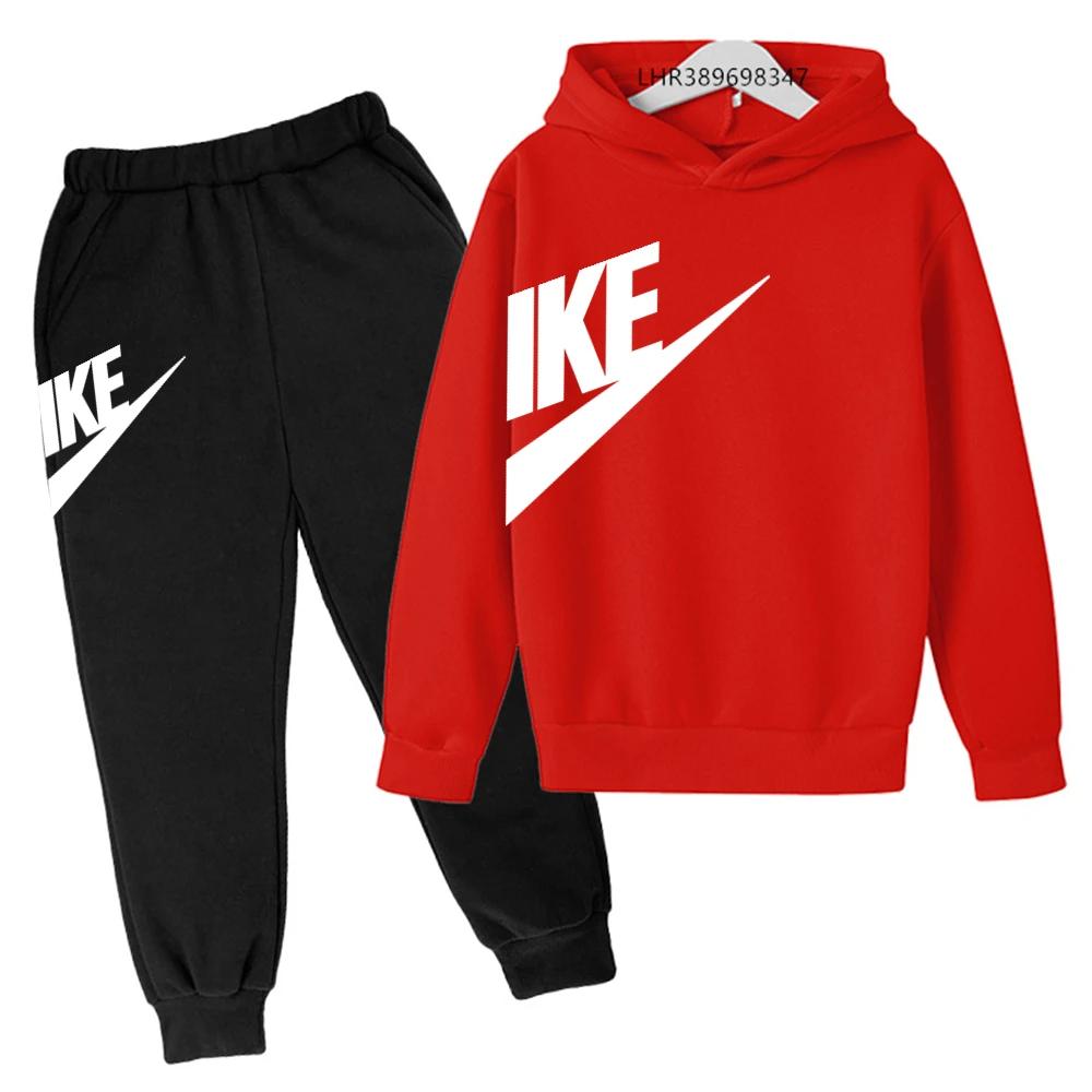 Ensemble sweat-shirt et pantalon décontracté et élégant pour enfants de 3 à 12 ans, avec sweat à cap