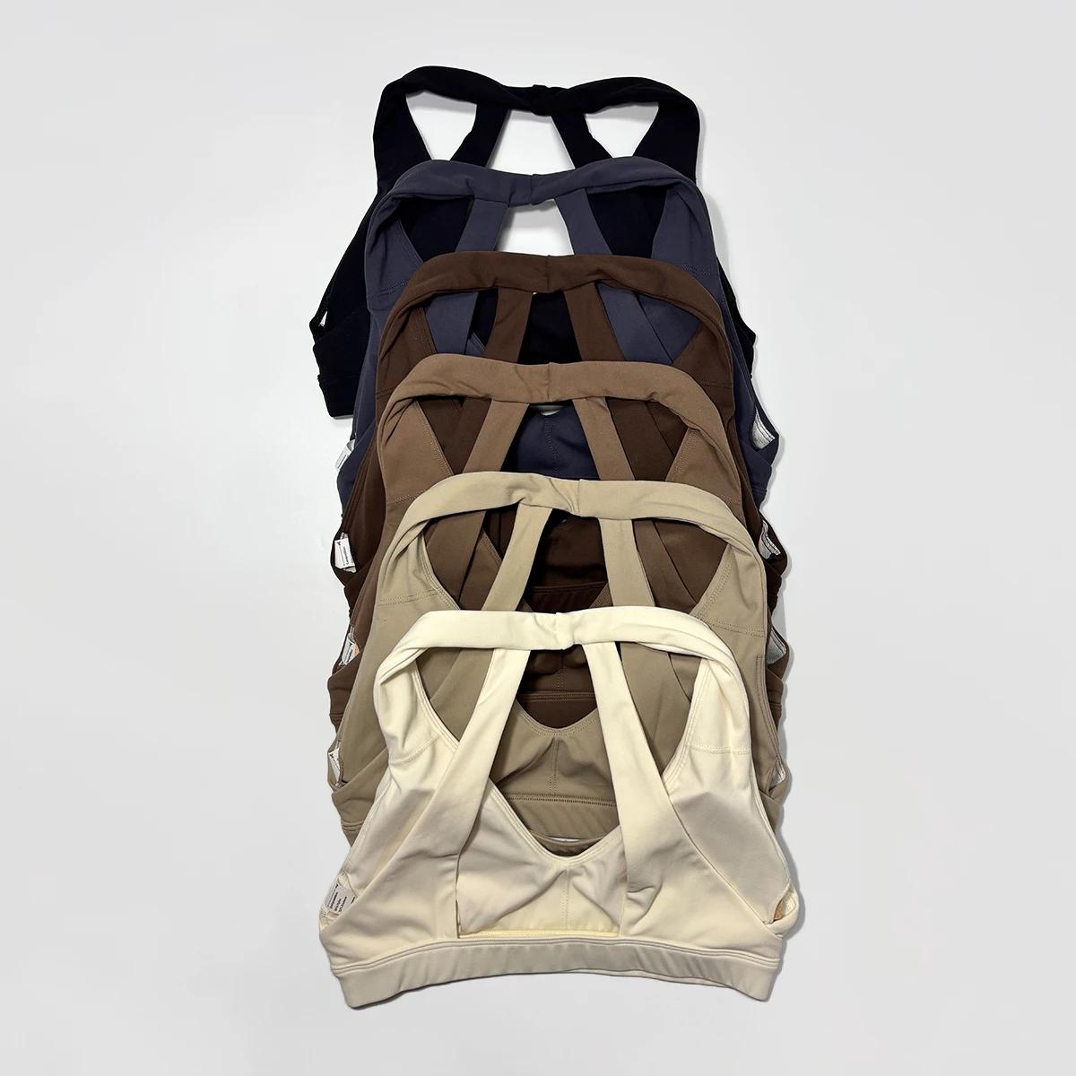 Nouveau soutien-gorge de sport dos nu pour femme, antichoc, pour la gym et la course, avec dos éléga