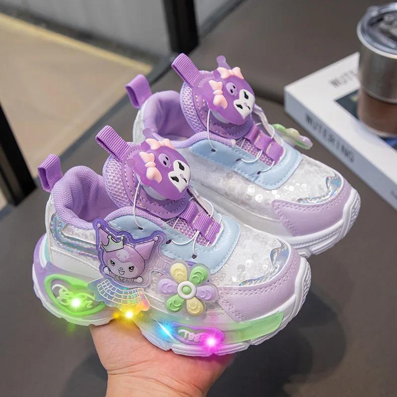 Chaussures de sport pour filles sur le thème des princesses, collection Printemps 2026, avec boutons