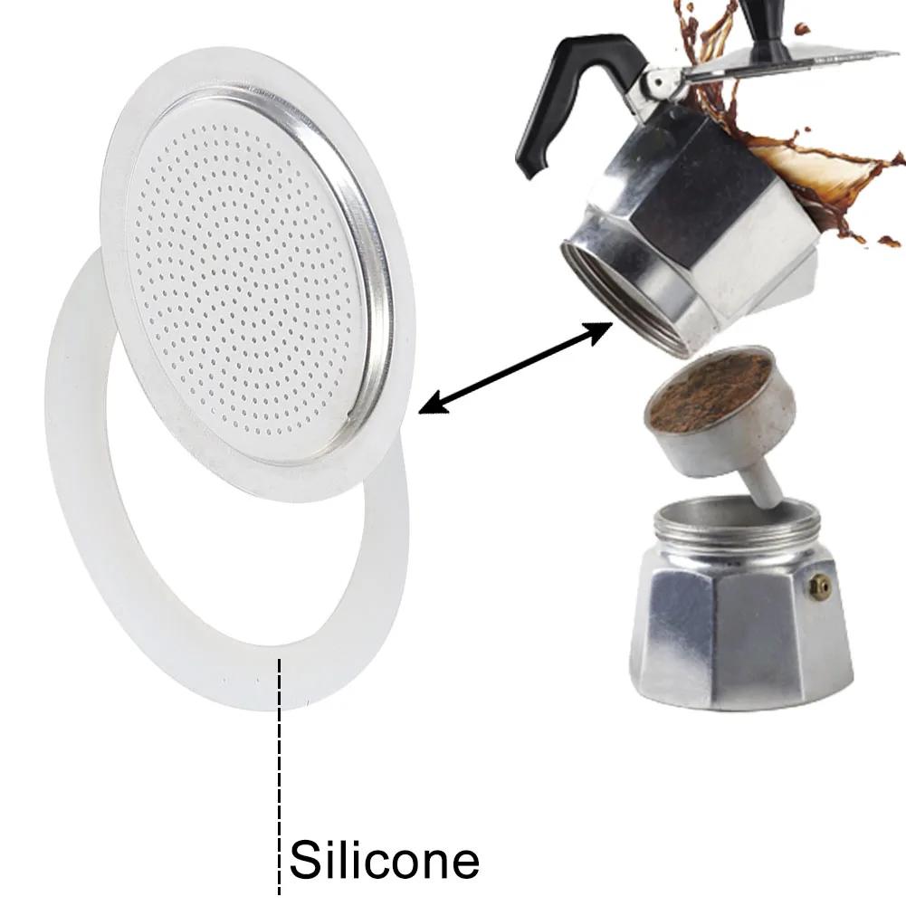 Anneau en caoutchouc de café en Silicone, joint en caoutchouc Moka, écran filtrant, cafetière expres