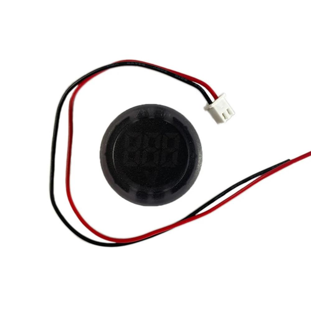Voltmètre rond à deux fils, affichage numérique LED DC 4-100V, compteur de courant de tension de voi