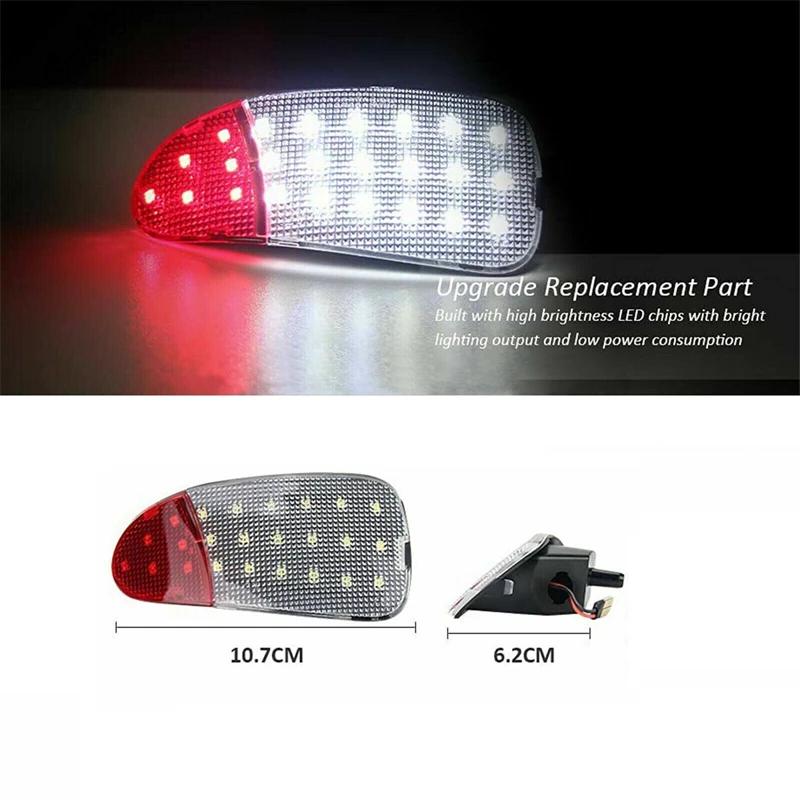 1 paire de panneau de porte intérieure LED, lampe de courtoisie pour accessoires de voiture légers 1