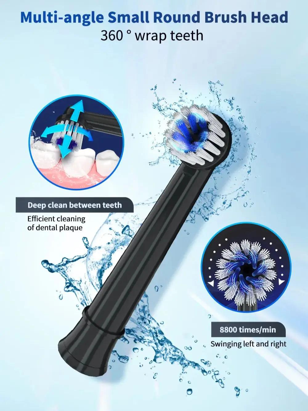 Tête de brosse remplaçable pour brosse à dents Mornwell T37, 4 pièces