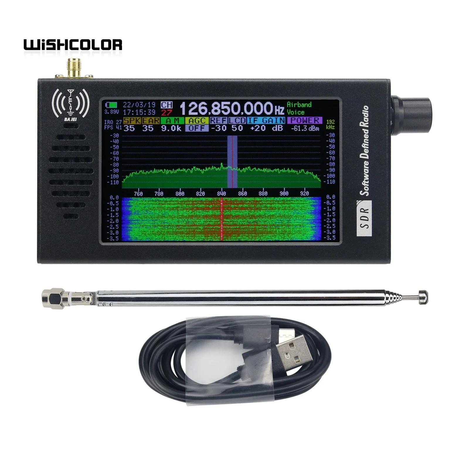 Wishcolor DSP-01 SDR Radio Récepteur DSP Numérique Démodulation CW/AM/SSB/FM/WFM avec 4.3 "IPS LCD