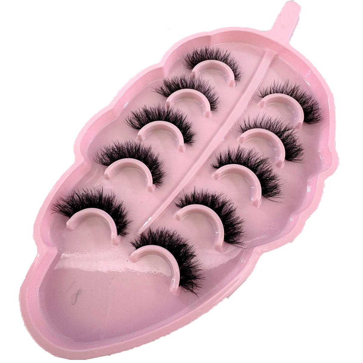 5 paires de cils en vison faux cils naturels/épais longs cils doux moelleux vaporeux 3D cils Extensi