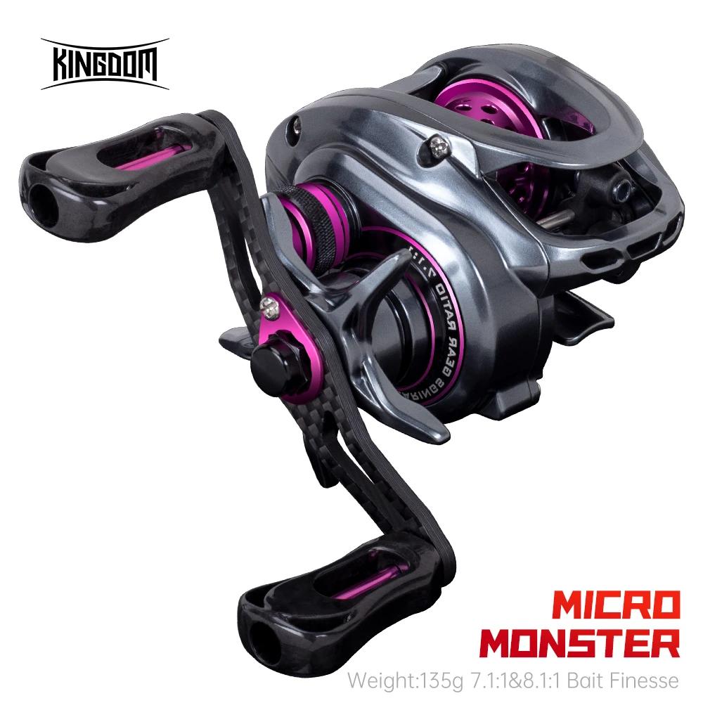 Kingdom 135g moulinet de pêche Ultra léger bobine appât Finesse Baitcasting moulinet Micro monstre 7