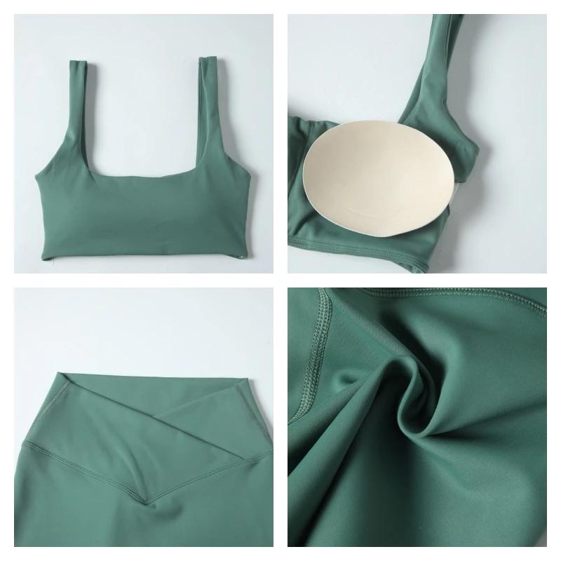 Ensemble de sport deux pièces Hearuisavy d'été de haute qualité pour femme – Vêtements de yoga, tenu