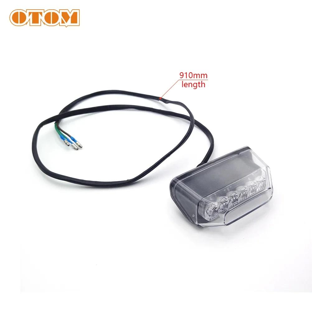OTOM 19-21 moto garde-boue arrière feu arrière 12V LED feu arrière frein arrêt plaque d'immatriculat