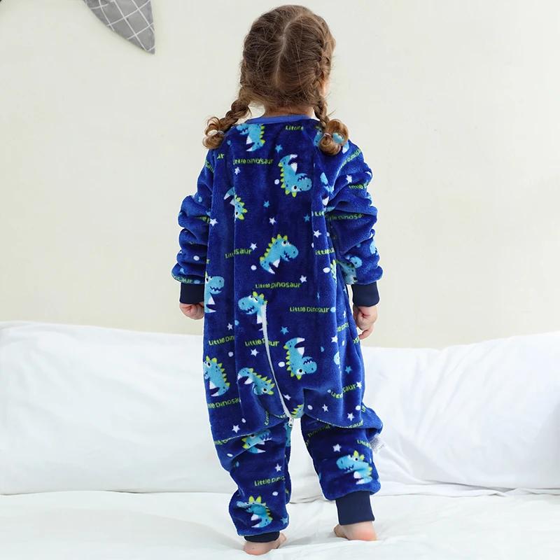MICHLEY Sac de couchage en flanelle pour enfants, bébé, sac de couchage pour enfant, manches longues