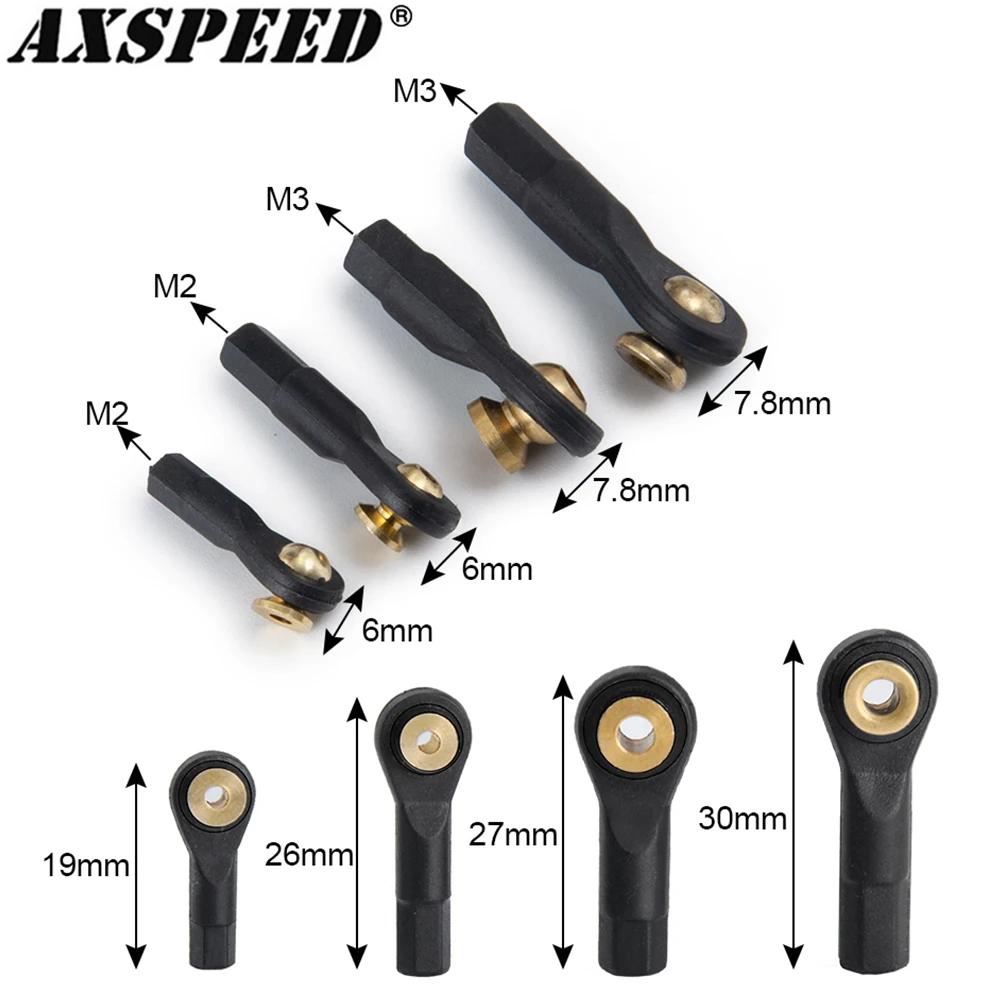 AXSPEED 10 pièces en plastique M2 M3 embout de tige rotule 19/26/27/30mm pour 1/10 RC voiture sur ch