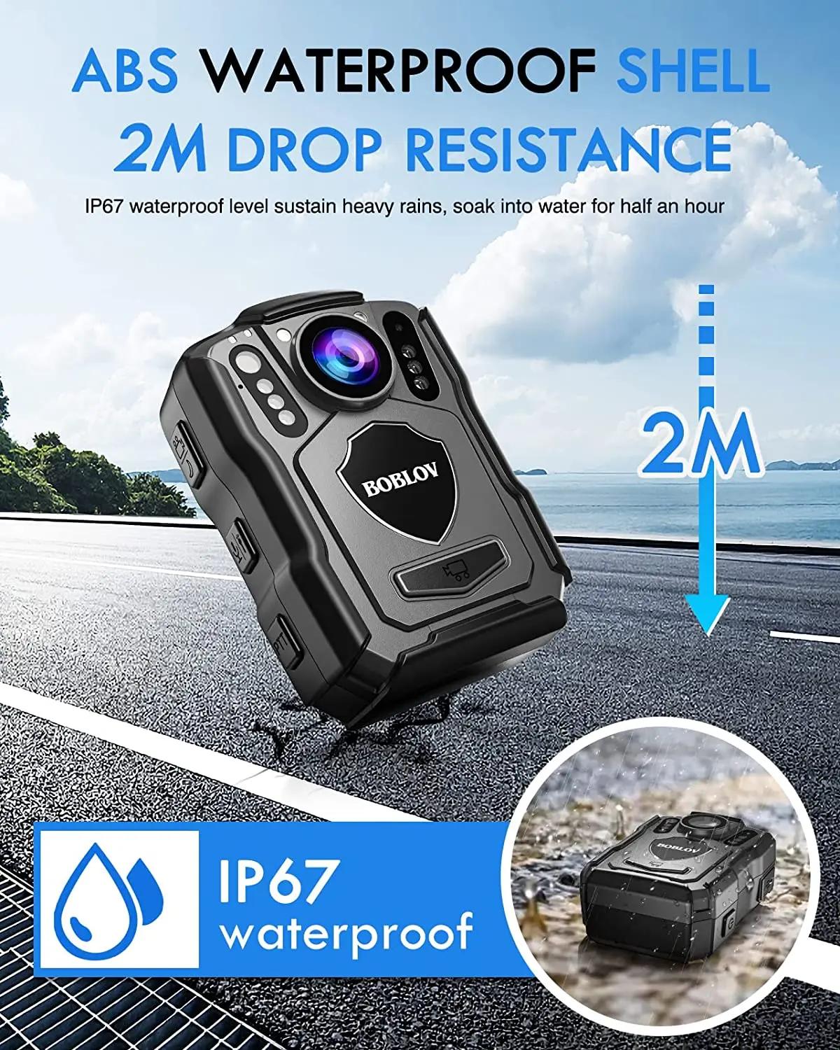 BOCombination-Caméra Linge de police VM5, caméra montée sur le corps, caméra GPS, batterie 1440 mAh,