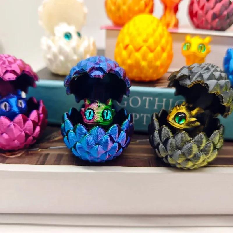 Mini Dragon imprimé en 3D avec œufs, pour la décoration de la maison, petit œuf de Dragon, jouet pou