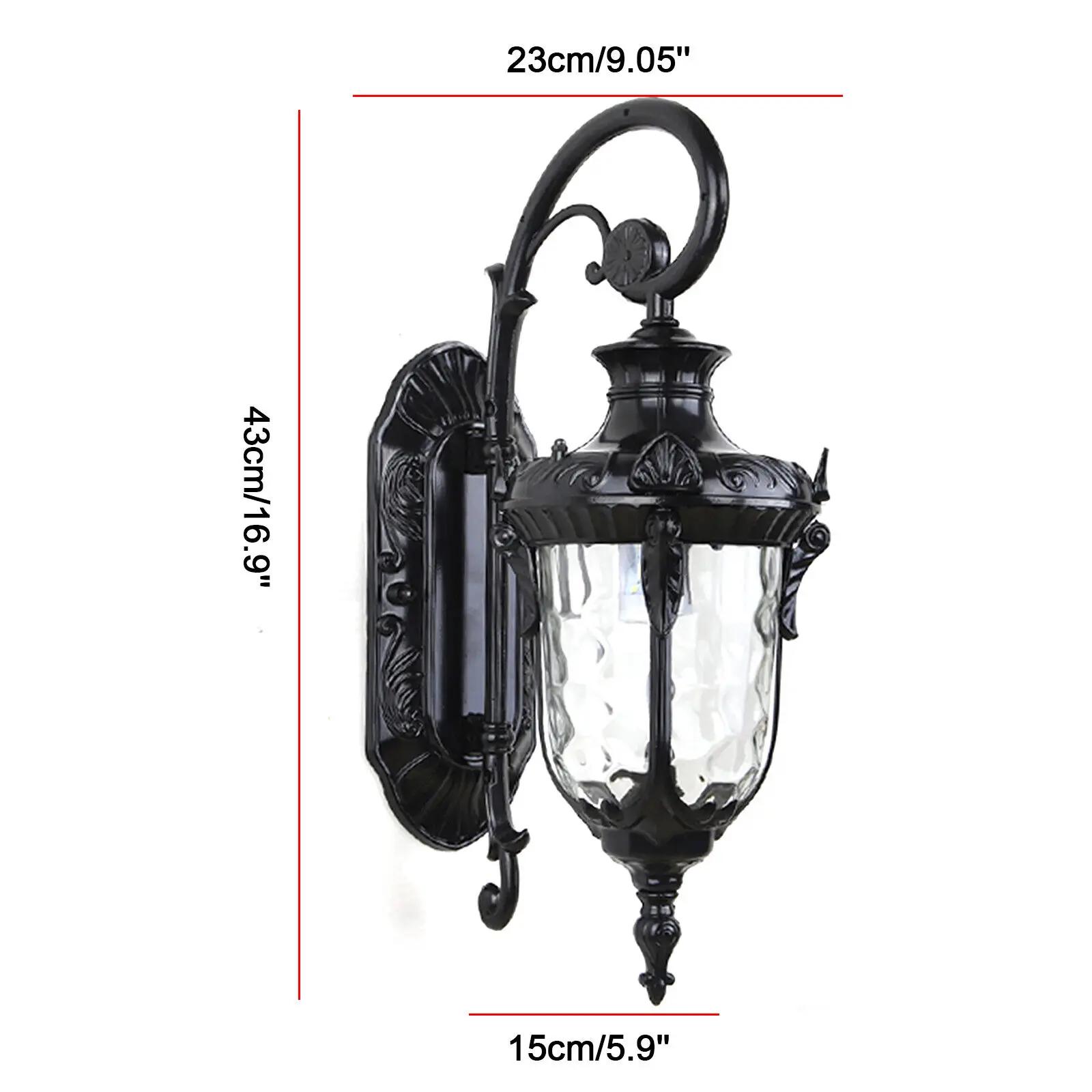 LOYALHEARTD-Applique Murale Imperméable Noire, Luminaire d'Extérieur, Idéal pour un Jardin ou une Vé
