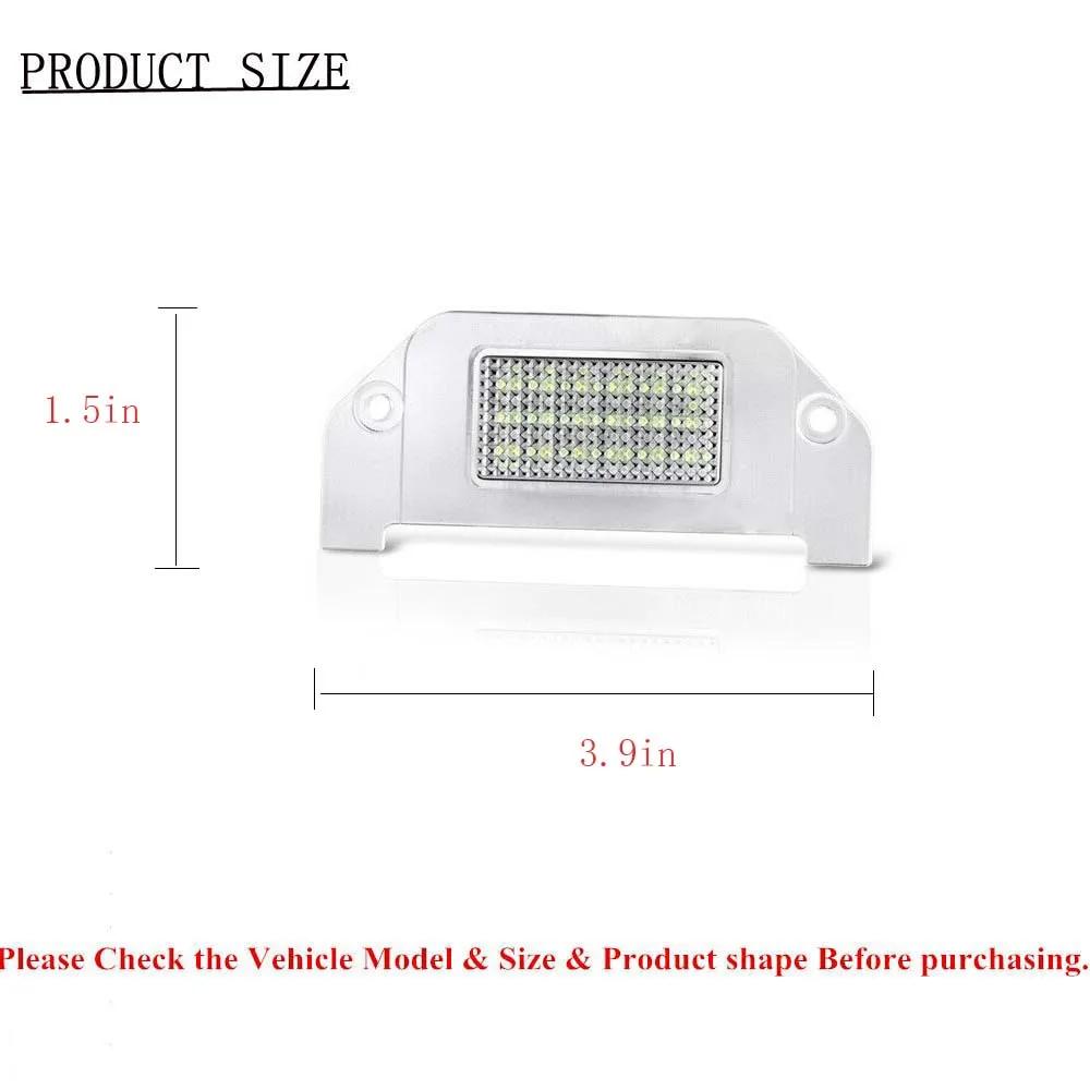 Ensemble d'éclairage de plaque d'immatriculation LED SMD complet, blanc pur, LH + RH pour 05-14, fus