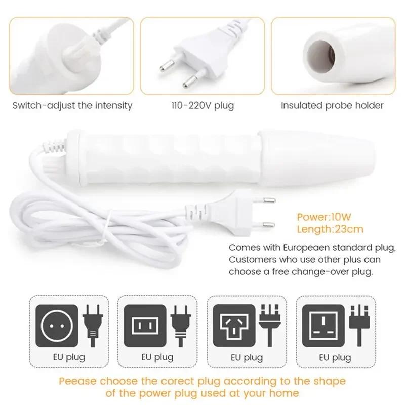 4 en 1 électrique portatif pour le visage outils de beauté de la peau Portable haute fréquence bague