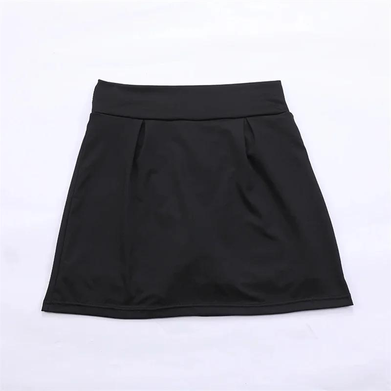 Été femmes Sprints Tennis danse Fitness jupes courtes séchage rapide solide femme doublure taille ha