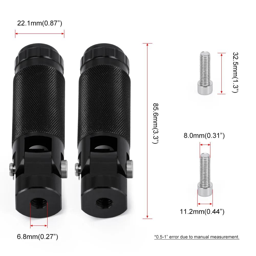 Repose-Pieds Pliants Universels CNC en Aluminium pour Moto, Pédales Arrière Premium, Pieds Libres