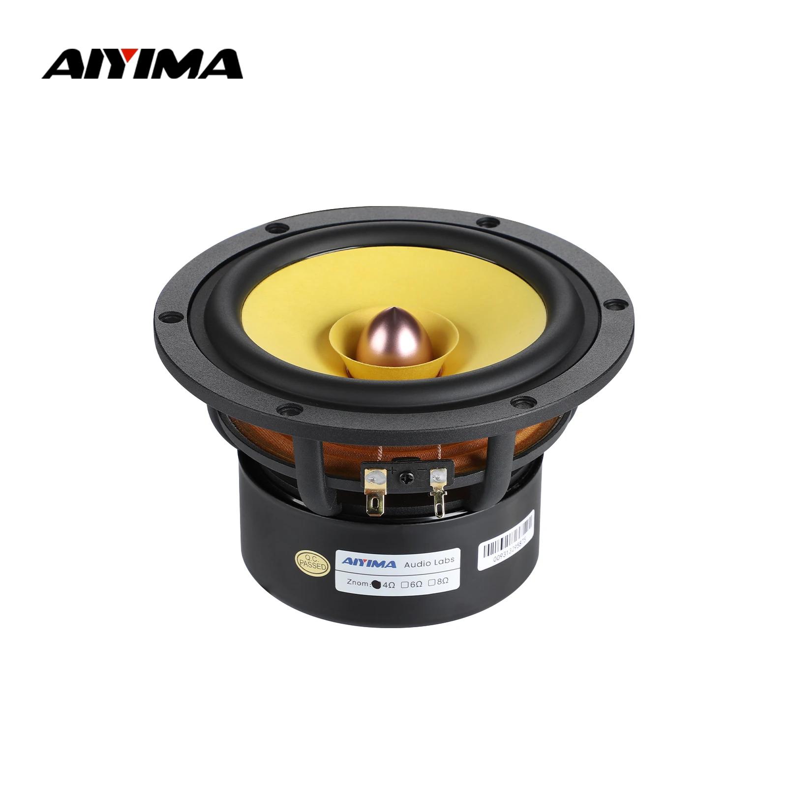 AIYIMA 1 pièce Haut-parleur large bande 5,25 pouces 4/8 Ohm 50W à cône en aluminium, type bullet, po