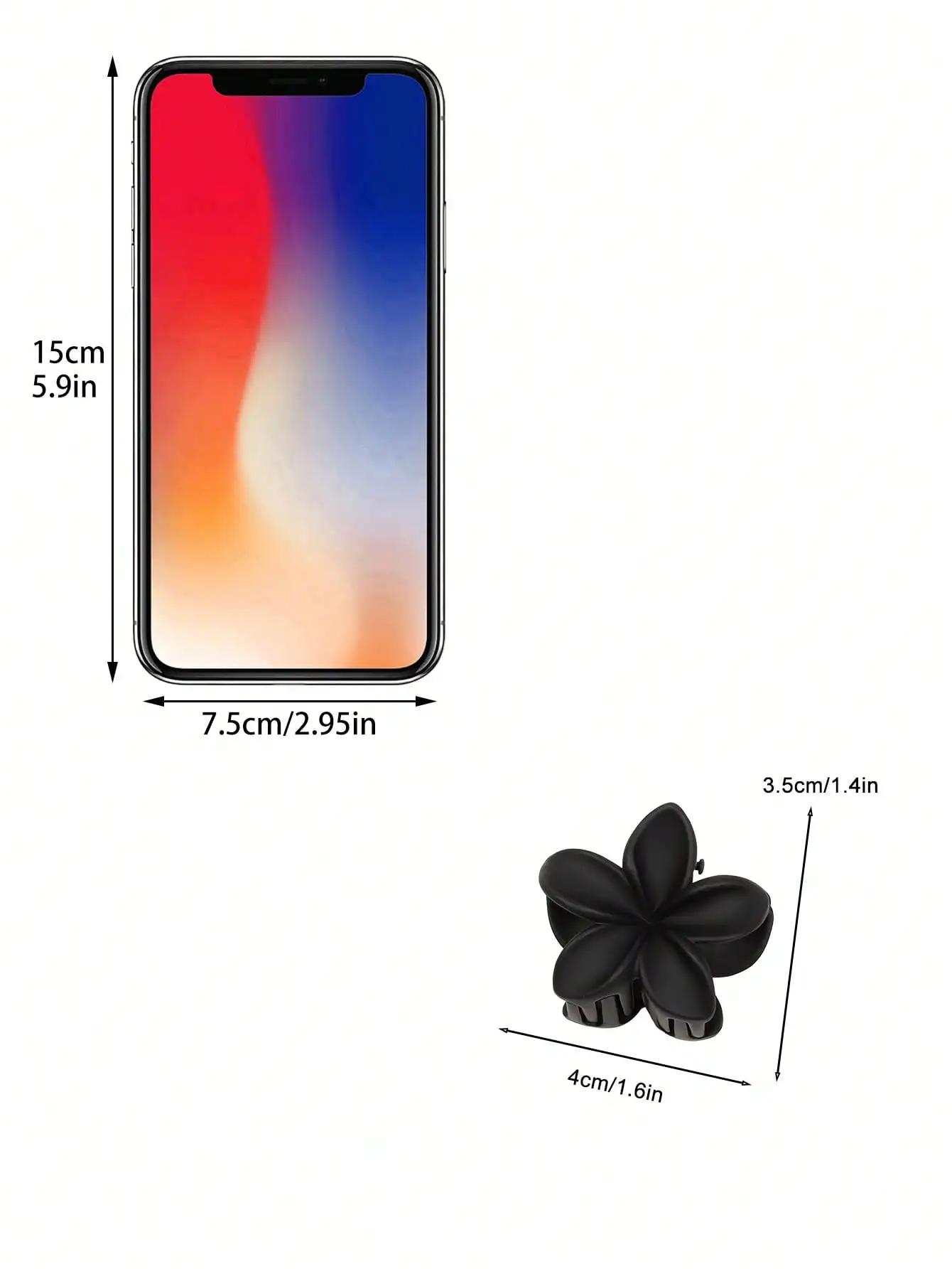 Pinces à cheveux multicolores à fleurs pour femmes et filles, 4 pièces, antidérapantes, mignonnes, a
