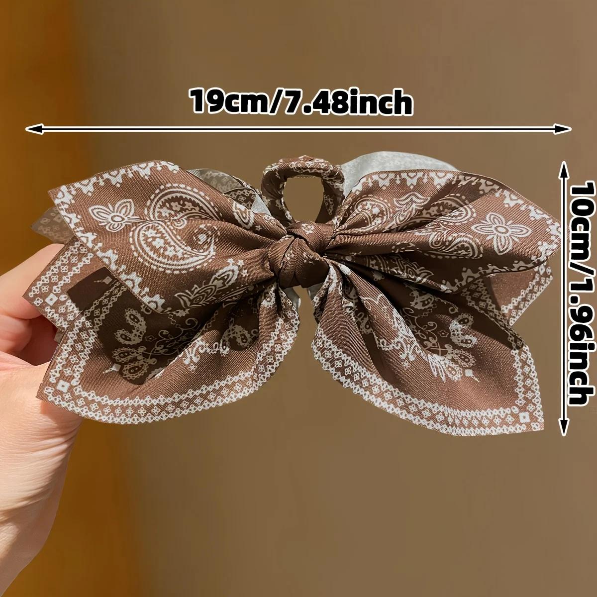 1 pièces Style femme, pince à cheveux avec nœud en fleur de cajou marron, pince à cheveux haut de ga