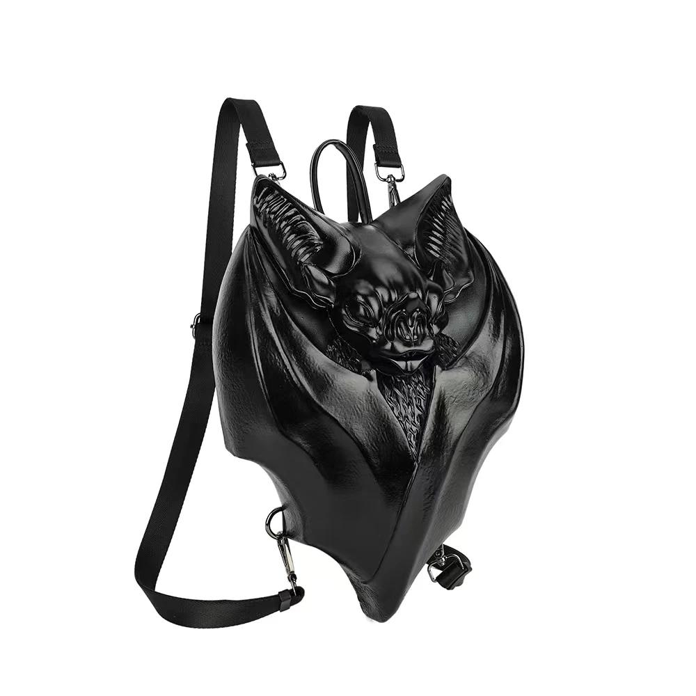 Sac à dos gothique noir en forme de chauve-souris pour fille, sac à main d'halloween, sacs de haute 